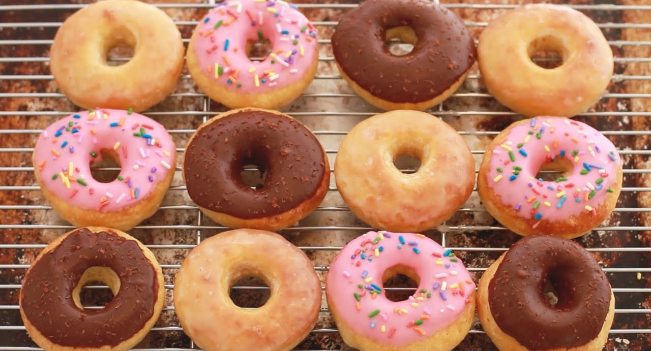 Variety of donuts