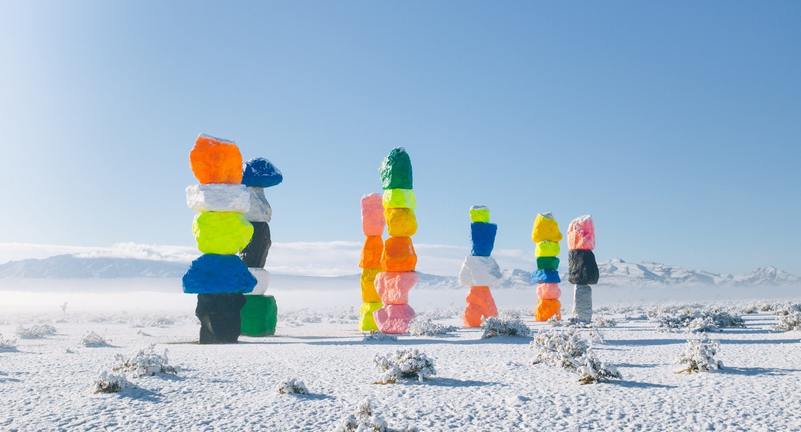 Seven Magic Mountain Art Installation